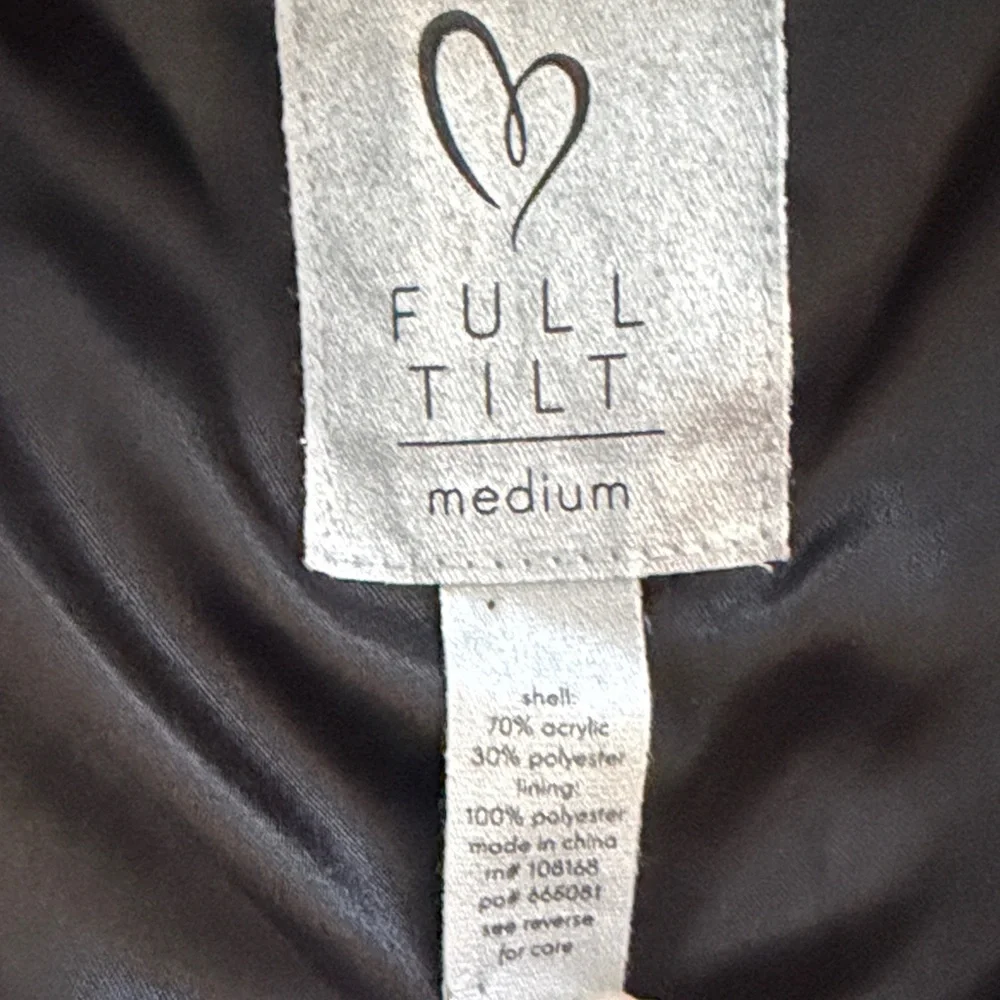 Full Tilt Faux Fur Lined Vest in Brown and Cream size medium - Picture 10 of 14